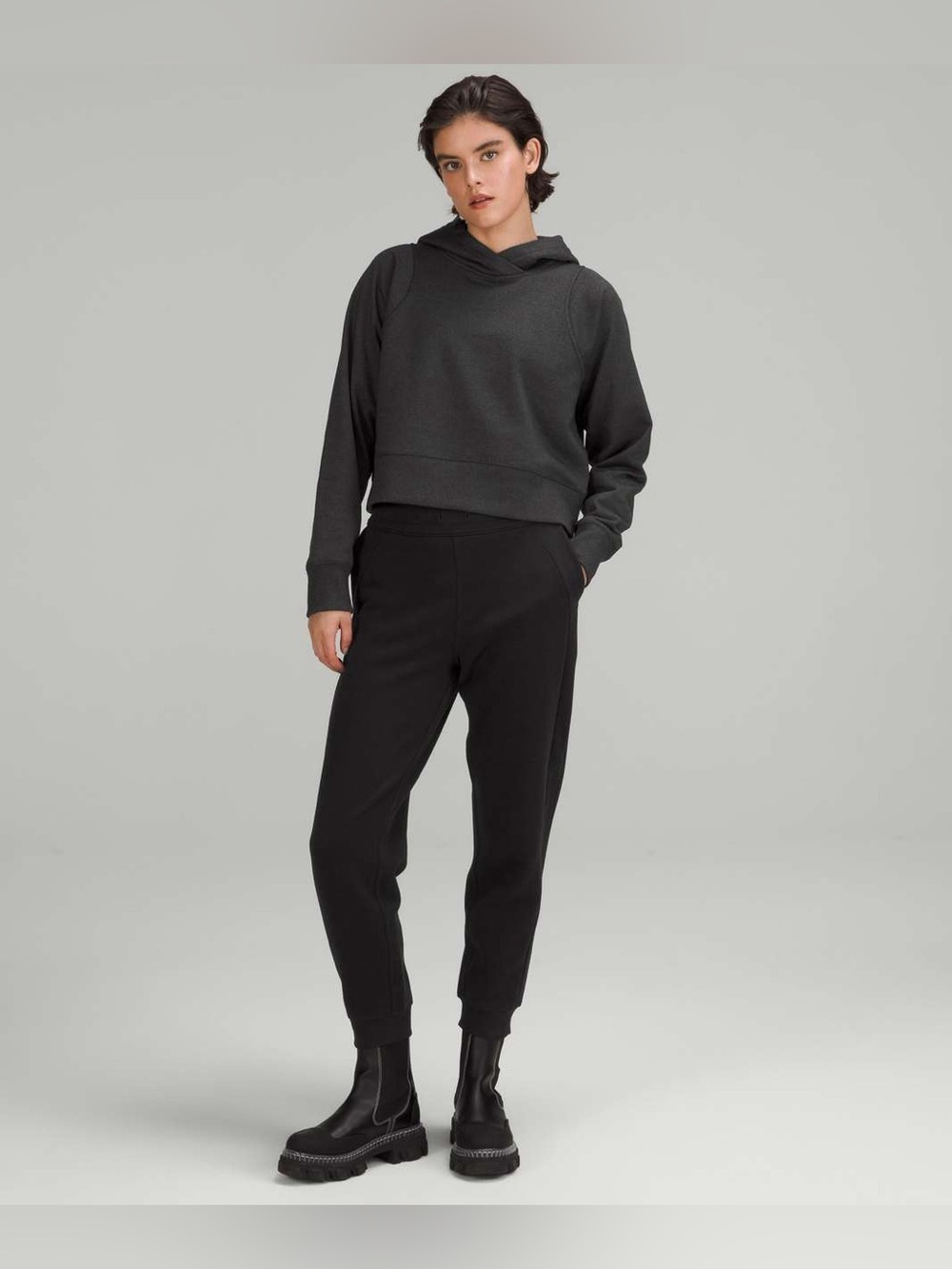Lululemon Crop Hoodie Sweater pullover lounge top 0 relaxed athleisure scuba alo